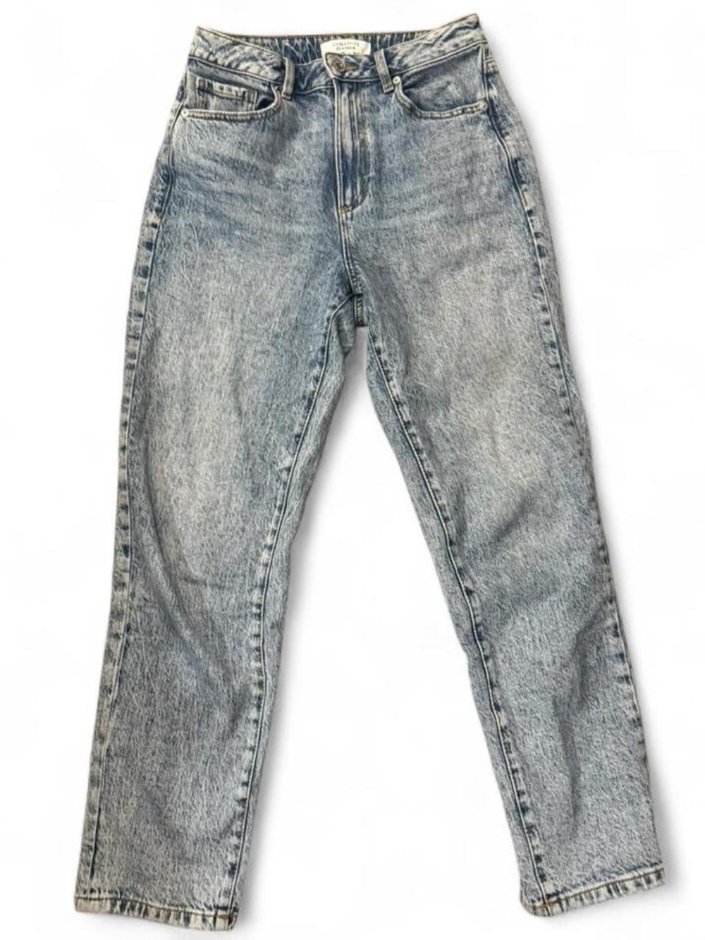 Dynamite Women's Straight-Leg Jeans in Faded Blue